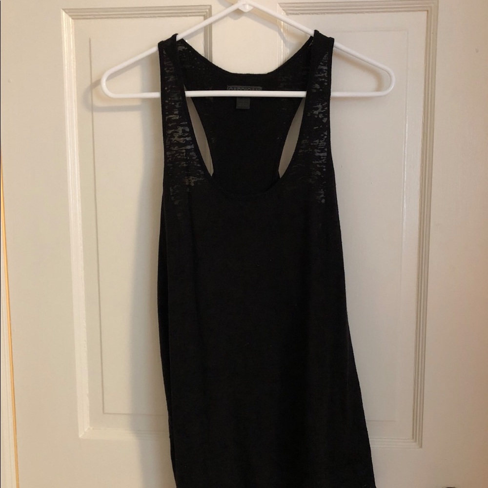 Black Cardigan Tank